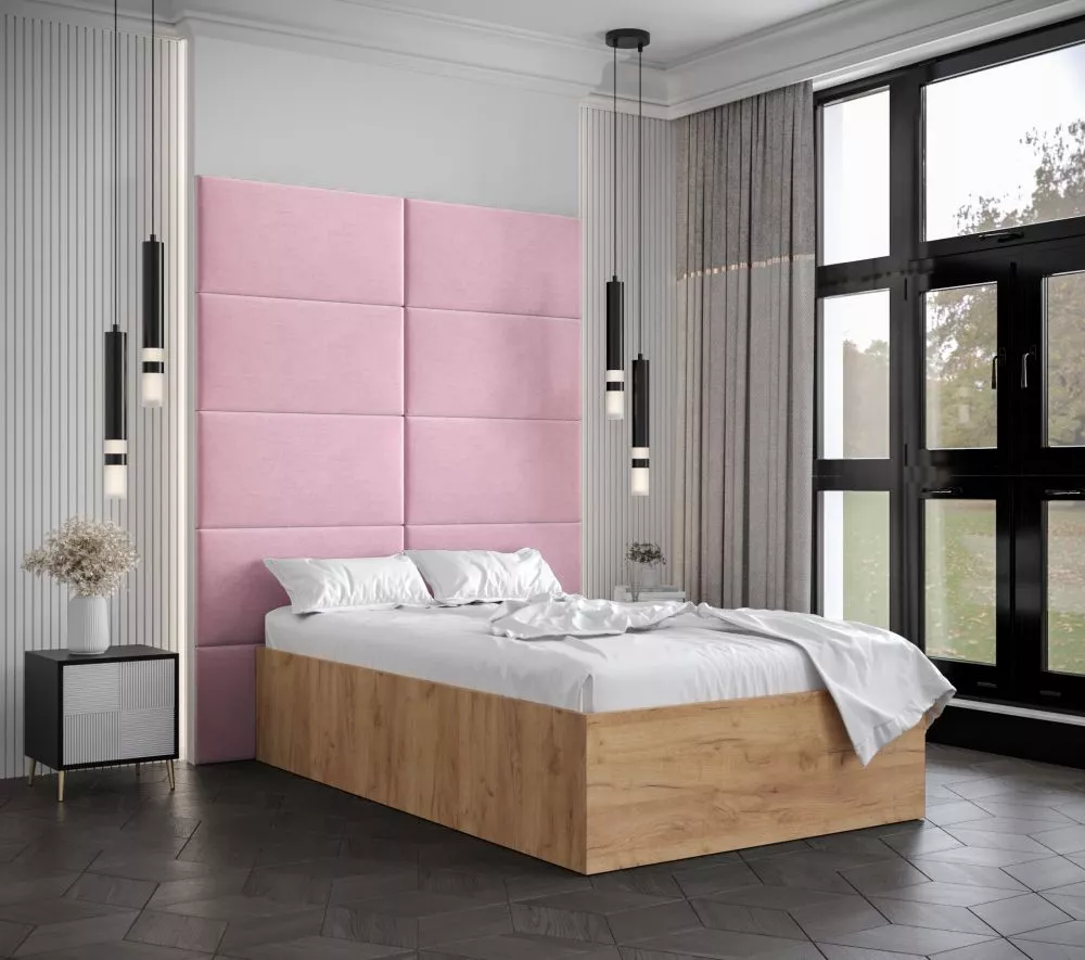 Gulta Bella 1 ar stelāžu Guļamvietas platums: 120 cm, Korpusa krāsa: ozols kraft zelts, Guļamvietas garums: 200 cm, stel