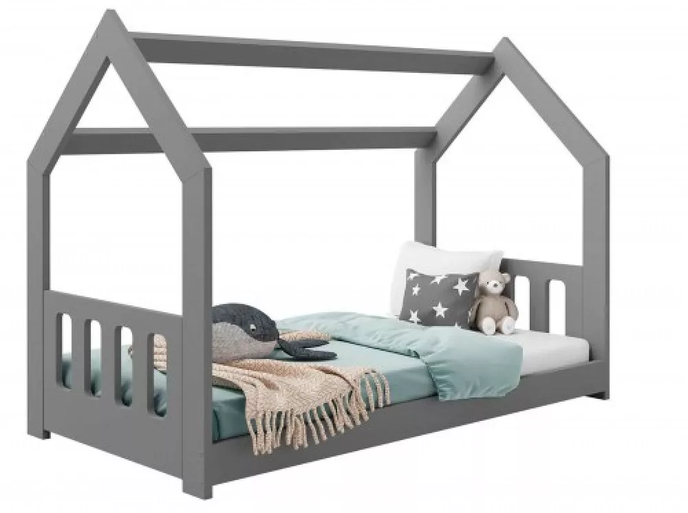 Bērnu gulta Domek D2-C ar stelāžu Guļamvietas platums: 80 cm, Guļamvietas garums: 160 cm, · 87 × 164 × 124 cm
