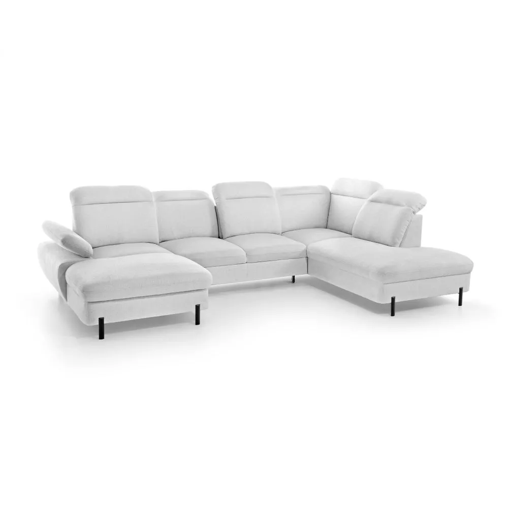 Dīvāns Sienna U Standard · Sudrabs · 235 × 365 × 93 cm