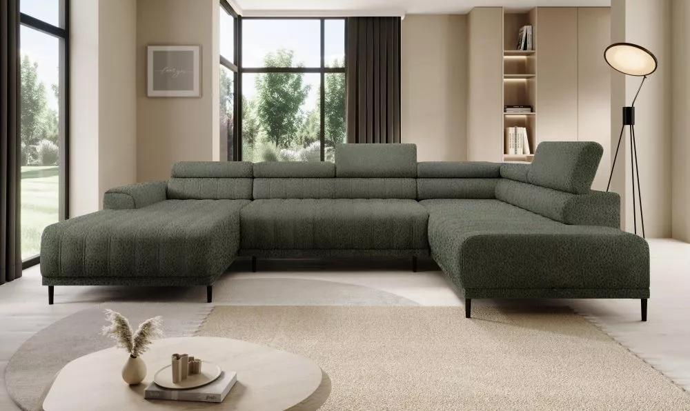 Dīvāns Caldo XL Premium Standard · Olīvu · 200 × 342 × 79 cm