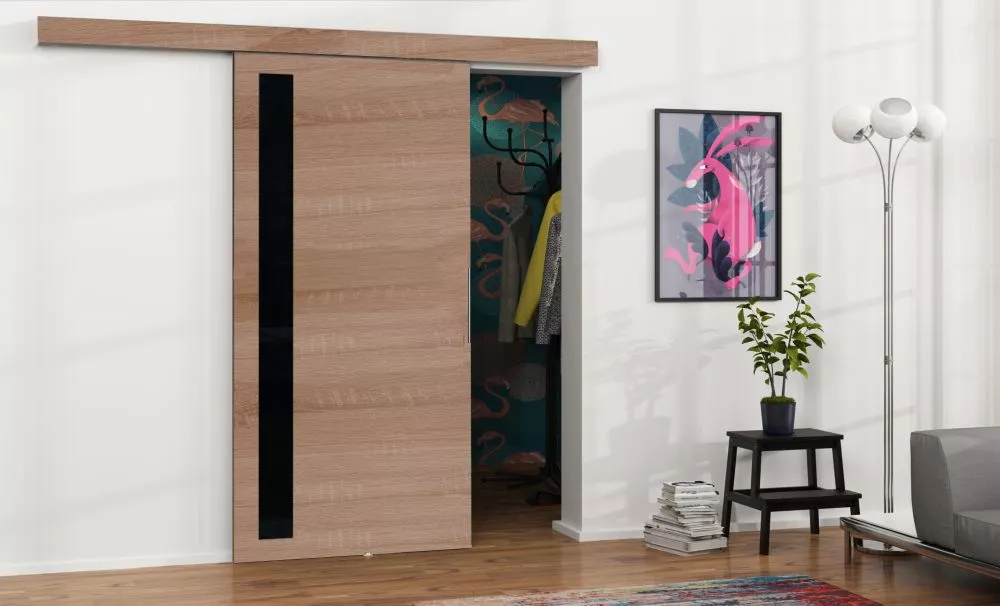 Bīdāmās durvis Malibu M-5 · Ozols sonoma · 96 × 205 cm