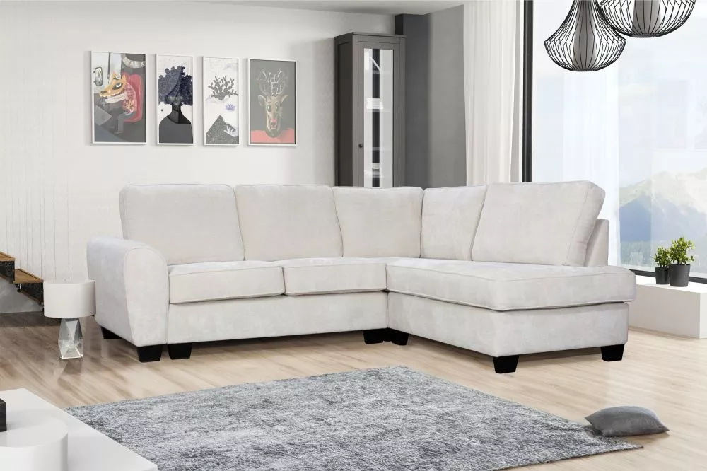 Dīvāns Alberto standard · Gaišais krēms · 213 × 255 × 102 cm