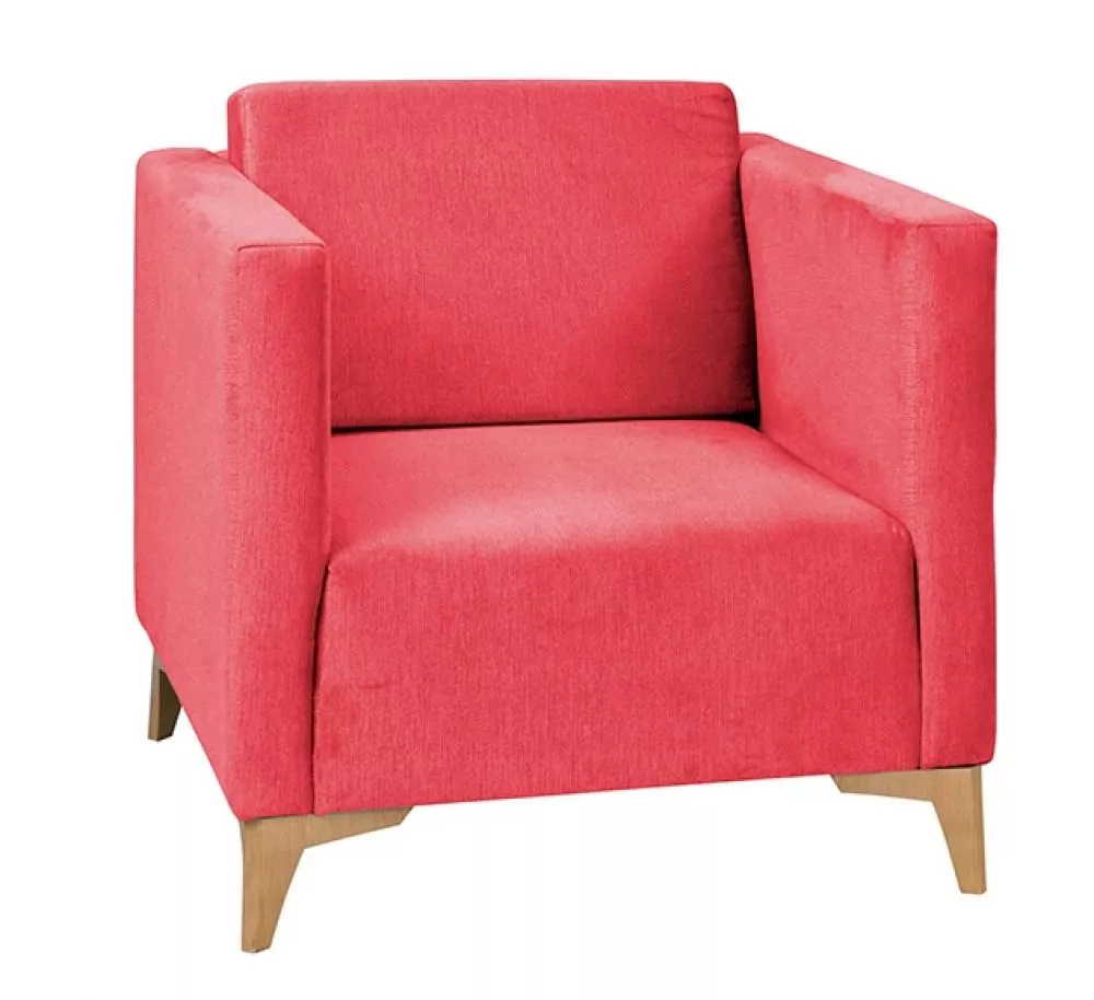 Mīksts krēsls Szafir 1S Standard Sēdvietas dziļums: 54 cm, · Rozā · 76 × 82 × 74 cm