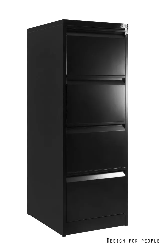 Kumode XD-001-4D · Melns · 47 × 60 × 132 cm
