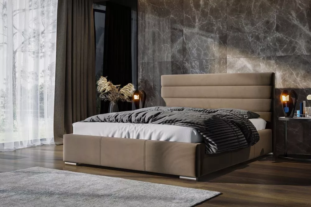 Gulta Sylvi Premium Standard ar stelāžu Guļamvietas platums: 140 cm, Guļamvietas garums: 200 cm, stelāžas tips: metāla, 