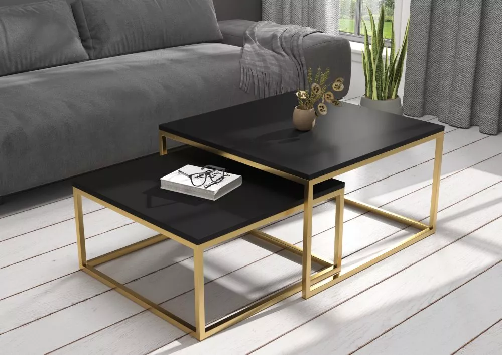 Žurnālgalds Kama Loft Korpusa krāsa: melns, · 75 × 75 × 43 cm