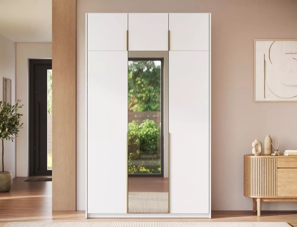Skapis Alera 3 Plus · Balts · 148 × 58 × 250 cm