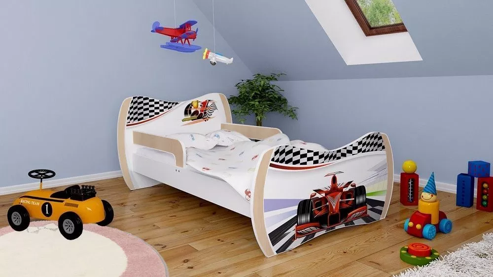 Bērnu gulta Dream L03 160x80 DM23 ar stelāžu Guļamvietas platums: 80 cm, Guļamvietas garums: 160 cm, · 104 × 164 × 71 cm