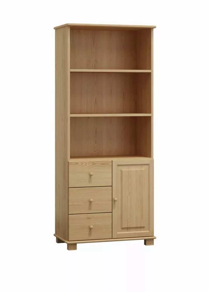 Grāmatu skapis Book 2 · Priede · 80 × 42 × 190 cm