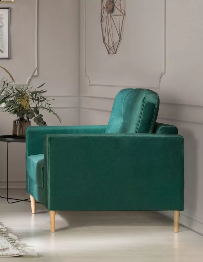 Mīksts krēsls Costa 1S standard Sēdvietas dziļums: 62 cm, · Zaļš · 83 × 93 × 93 cm