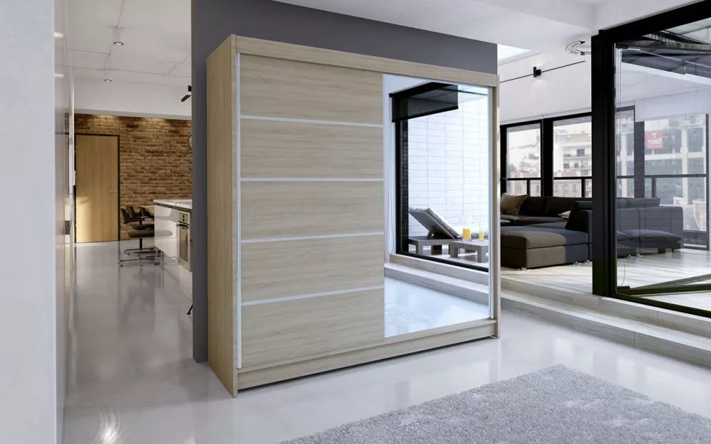 Skapis Caro Premium · Sonoma · 180 × 58 × 215 cm