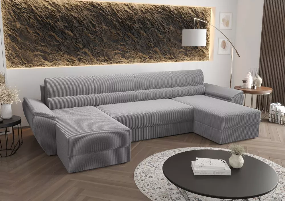 Dīvāns Rebi U2 Standard · Pelēks · 140 × 321 × 88 cm