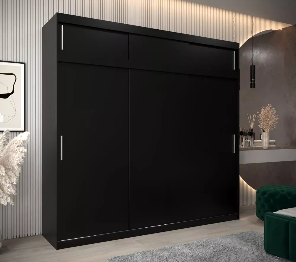 Skapis Tokyo Plus · Melns · 250 × 62 × 240 cm