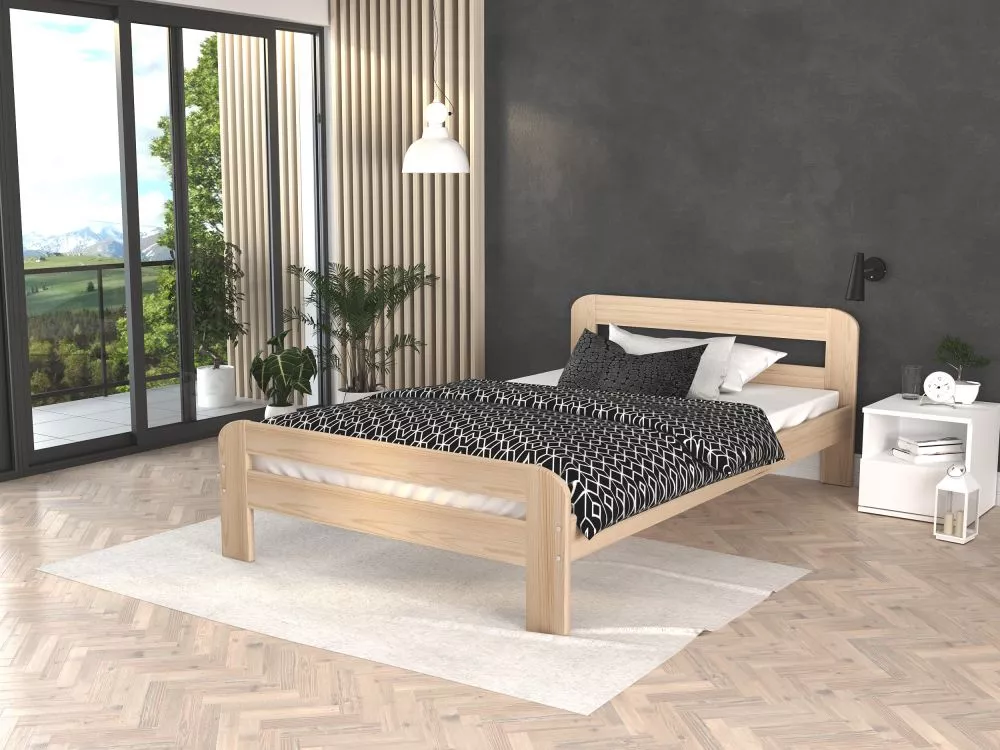 Gulta Dallas ar stelāžu Guļamvietas platums: 120 cm, Guļamvietas garums: 200 cm, stelāžas tips: koka, · Priede · 128 × 2