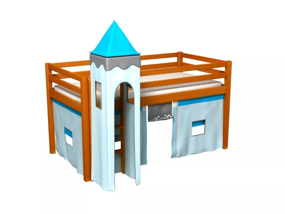 Bērnu gulta Gabi Tower ar stelāžu Guļamvietas platums: 80 cm, Guļamvietas garums: 180 cm, · 88 × 188 × 106 cm