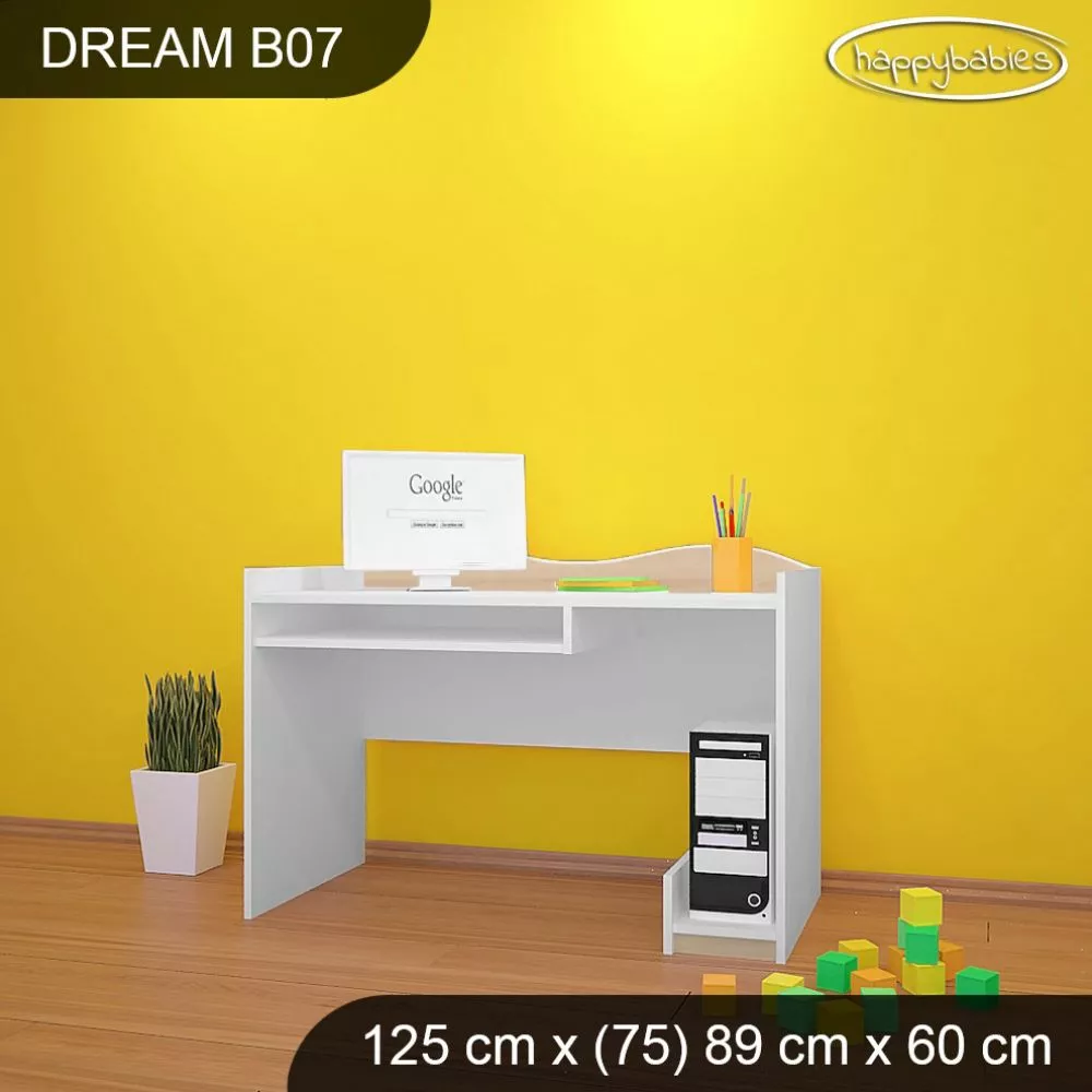 Bērnu rakstāmgalds Dream B07 Maksimālais augstums: 89 cm, · 125 × 75 × 60 cm