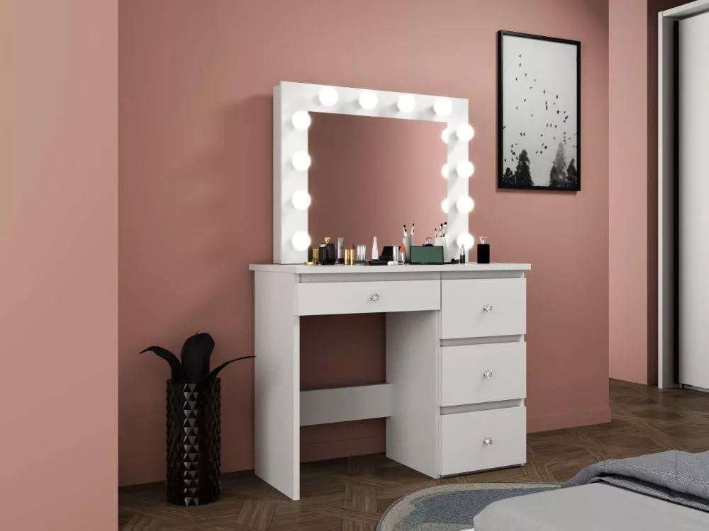 Kosmētikas galds Beta Diamond 12 LED · Balts · 94 × 140 × 43 cm