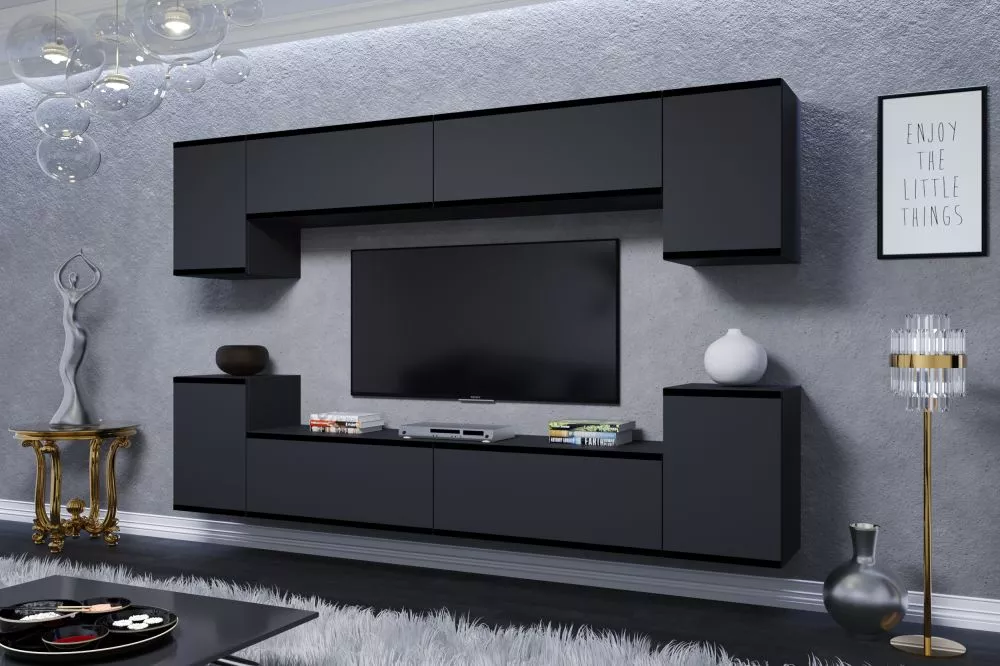 Sekcija Kora ar LED · Antracīts · 240 × 35 × 170 cm