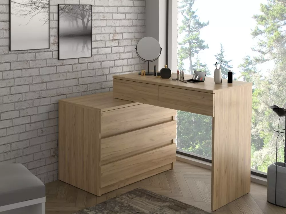 Galds Omega Classic · Ozols kraft · 130 × 77 × 47 cm