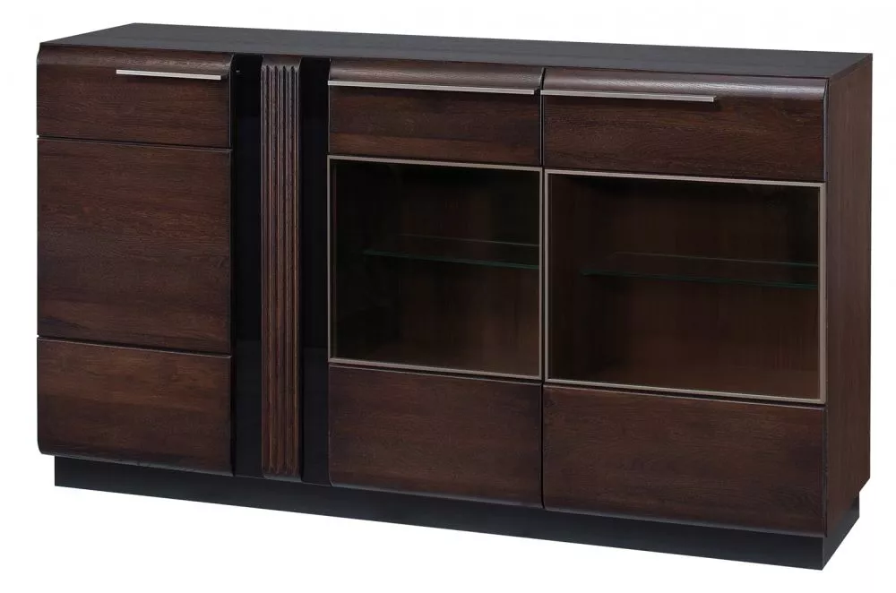 Kumode Porti 48 ar LED · Ozols šokolādes · 180 × 42 × 90 cm