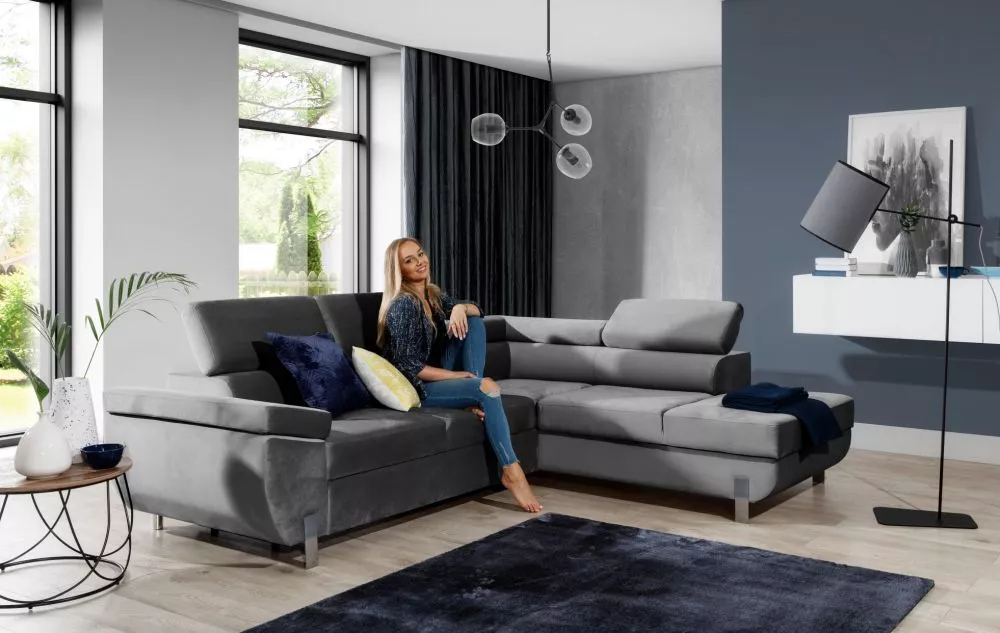 Dīvāns Annabelle Modern Standard · Tumši pelēks · 221 × 271 × 76 cm