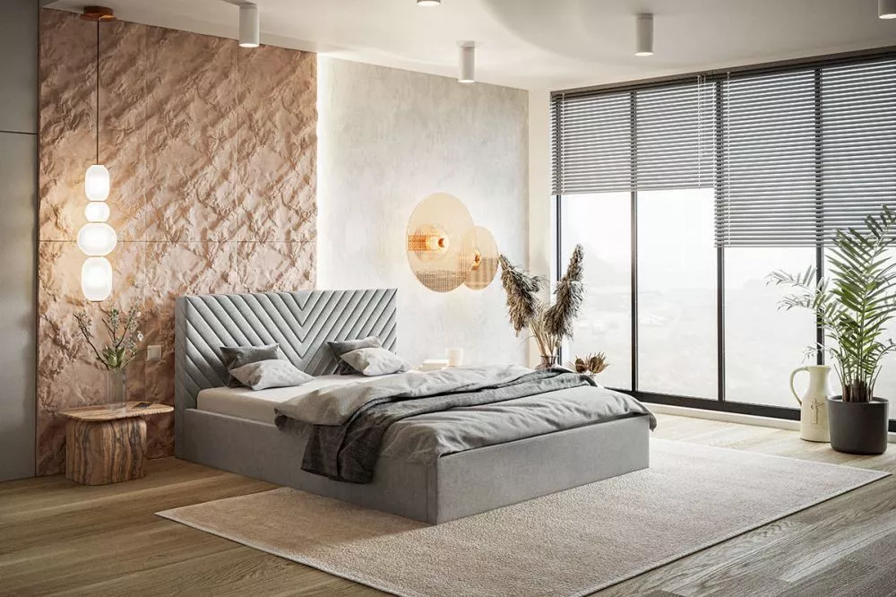 Gulta Gold 8 standard ar stelāžu Guļamvietas platums: 120 cm, Guļamvietas garums: 200 cm, stelāžas tips: koka, · Pelēks 
