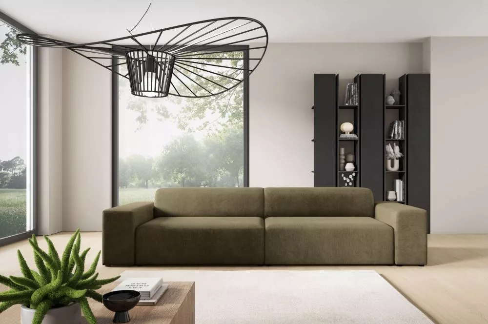 Dīvāns Modullo 2S Premium Standard · Tumši brūns · 104 × 296 × 70 cm