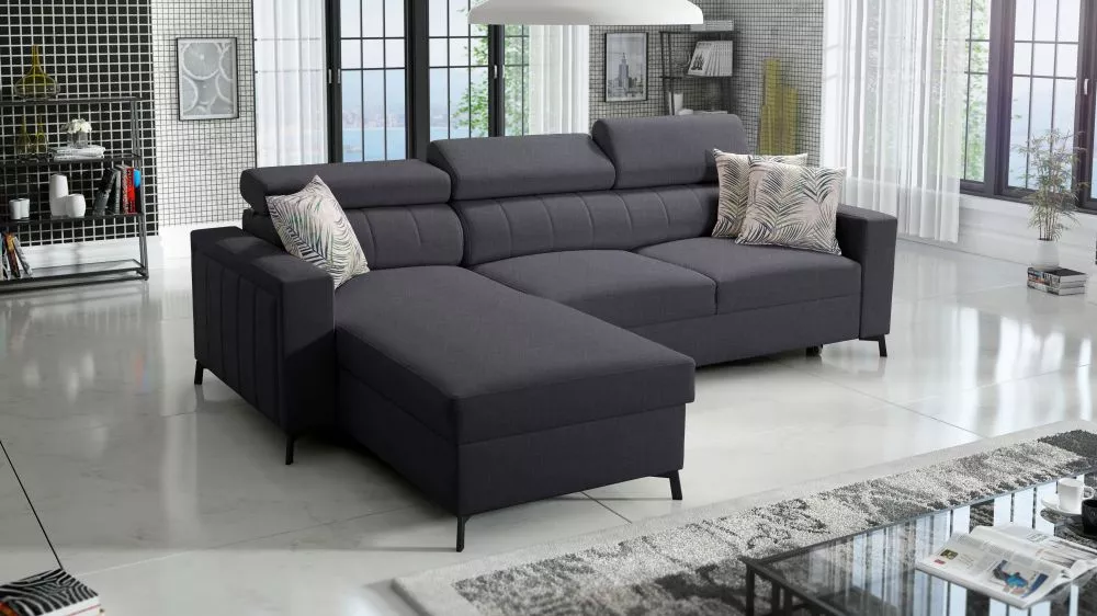 Dīvāns Baltico 1 Mini Premium Standard · Grafīts · 171 × 250 × 83 cm