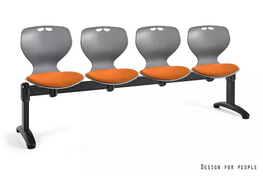 Krēsls Mata 4S Comfort Elementu krāsa: oranžs, Korpusa krāsa: pelēks, · 190 × 50 × 82 cm