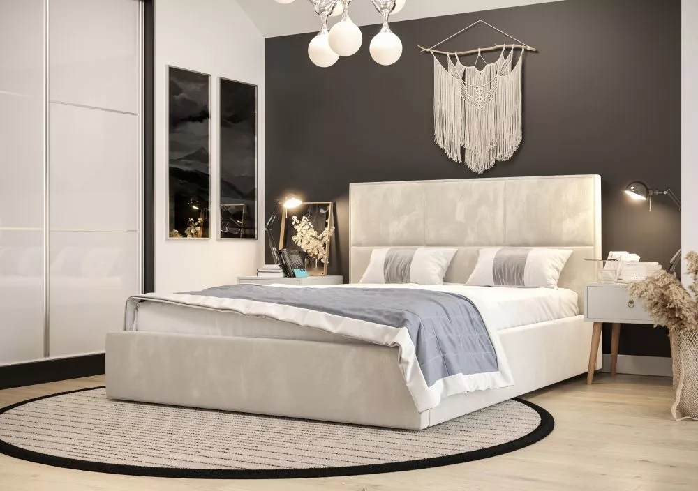 Gulta Elga Standard ar stelāžu Guļamvietas platums: 160 cm, Guļamvietas garums: 200 cm, stelāžas tips: koka, · Gaišais k