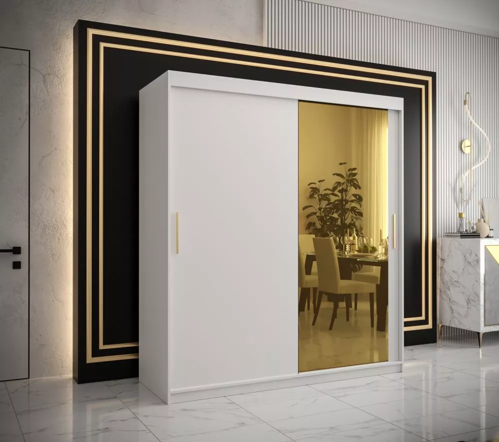 Skapis Golden T2 · Balts · 180 × 62 × 200 cm