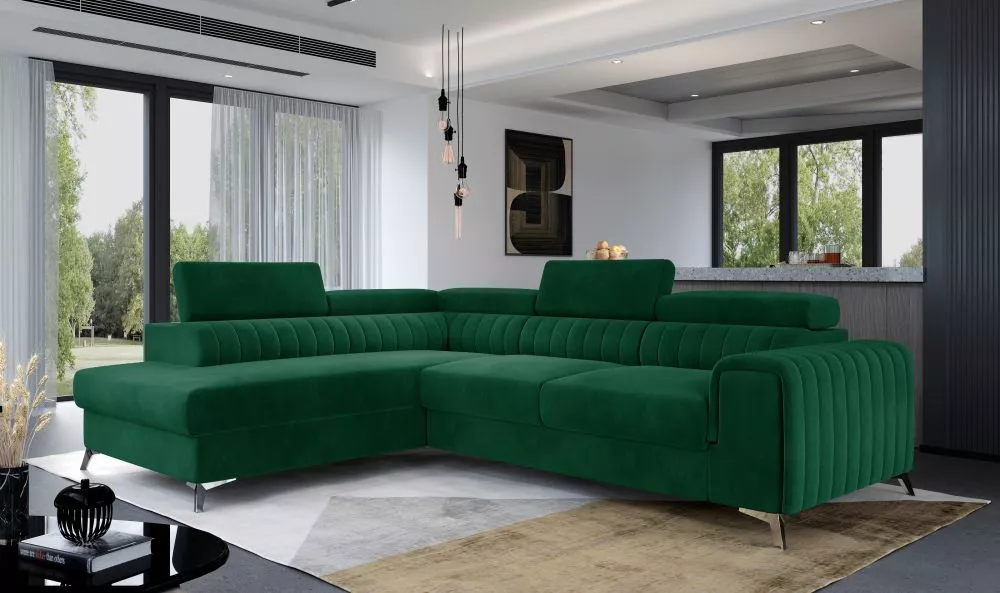 Dīvāns Laurence Premium Standard · Zaļš · 205 × 275 × 98 cm