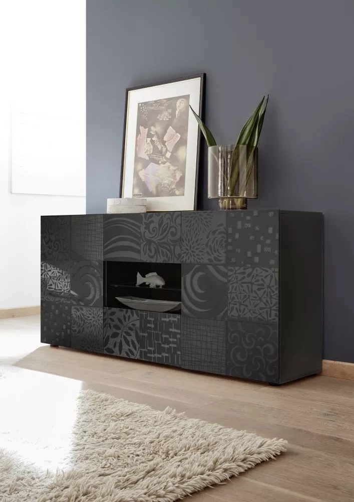 Kumode Miro 07 · Antracīts · 181 × 43 × 84 cm