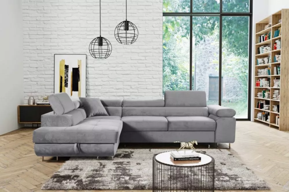 Dīvāns Antos Premium standard · Pelēks · 202 × 273 × 90 cm