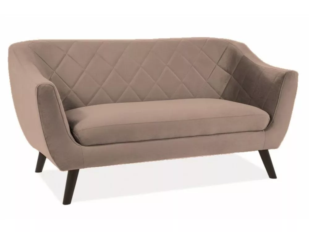 Dīvāns Molly 2S Velvet · Tumši bēšs · 85 × 160 × 83 cm
