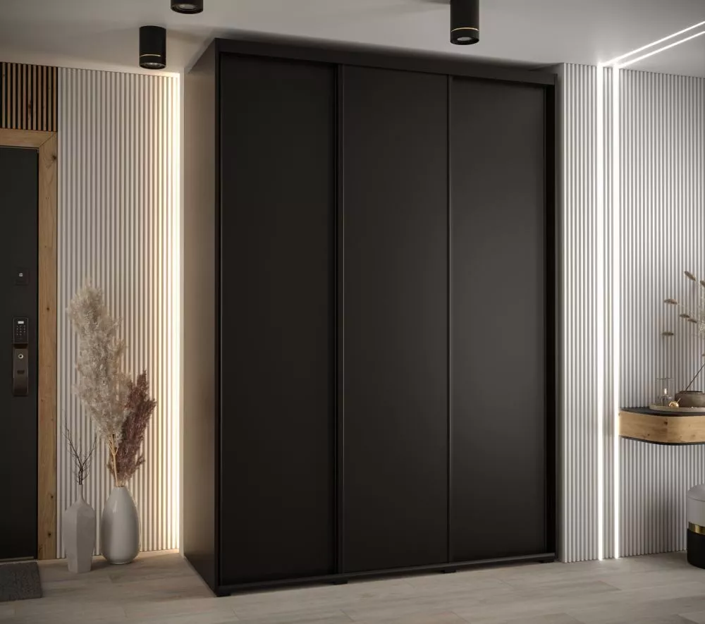 Skapis Cannes 1 · Melns · 180 × 60 × 205.2 cm