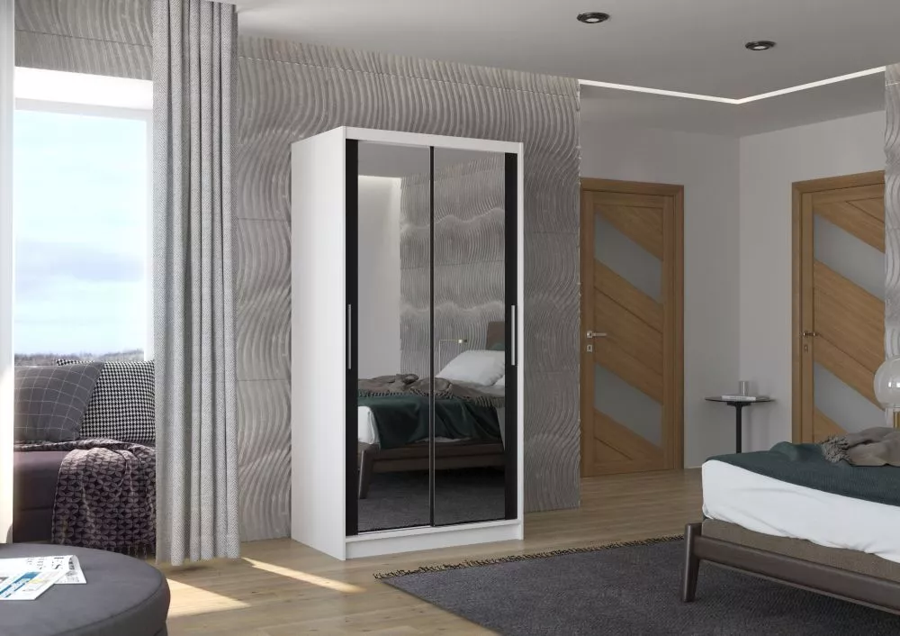 Skapis Nevio Mirror · 100 × 58 × 200 cm