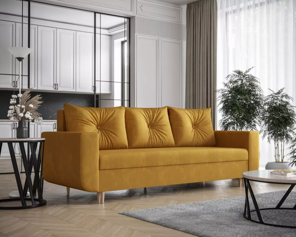 Dīvāns Delfin Sofa Standard · Dzeltens · 87 × 240 × 88 cm