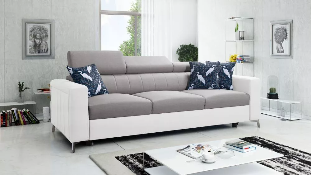 Dīvāns Baltico Premium Sofa Standard · Brūni pelēks + balts · 99 × 236 × 83 cm
