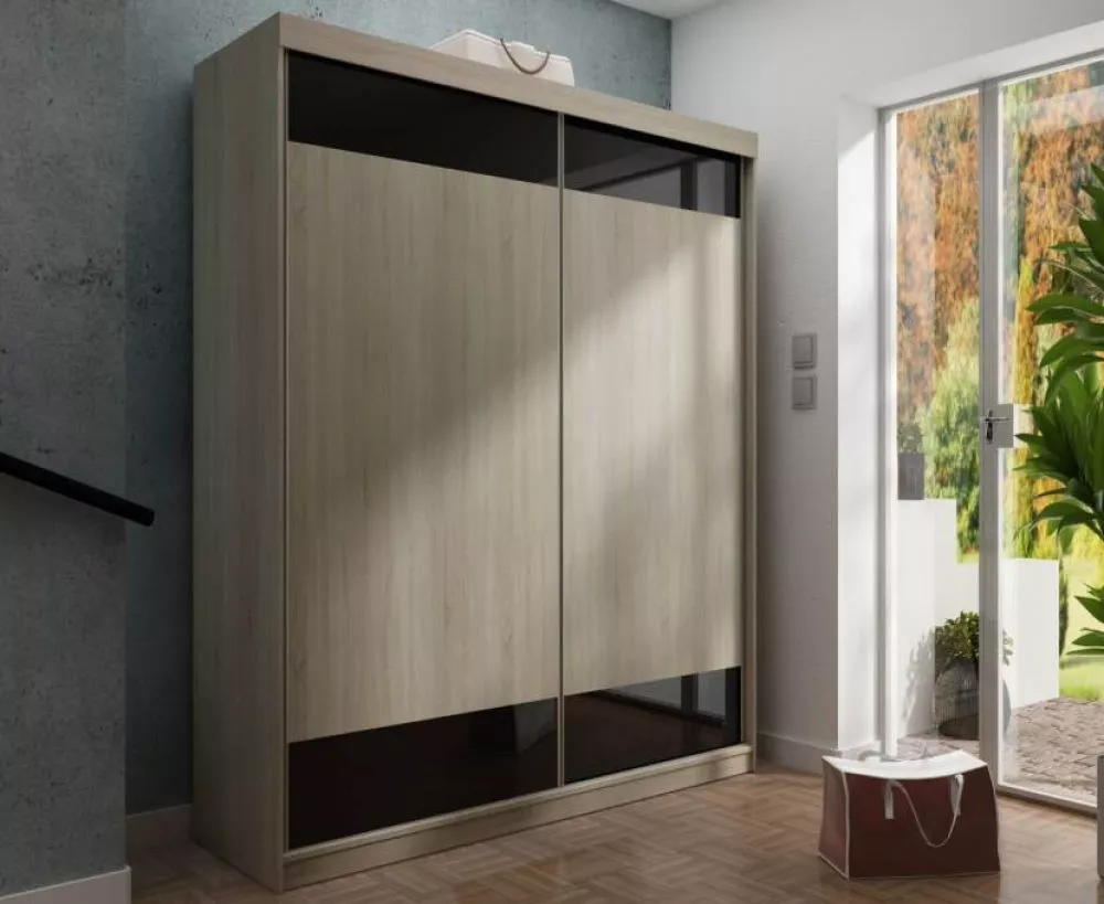 Skapis Top 15 ar LED · Ozols sonoma · 150 × 62 × 200 cm