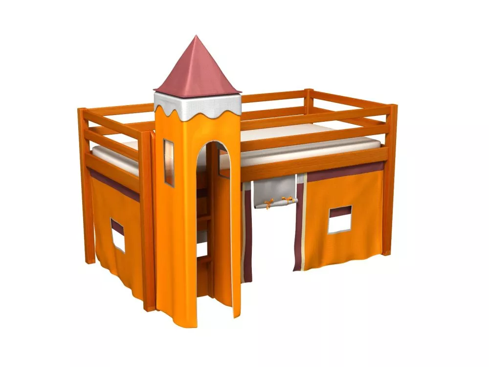 Bērnu gulta Gabi Tower ar stelāžu Guļamvietas platums: 80 cm, Guļamvietas garums: 180 cm, · 88 × 188 × 106 cm