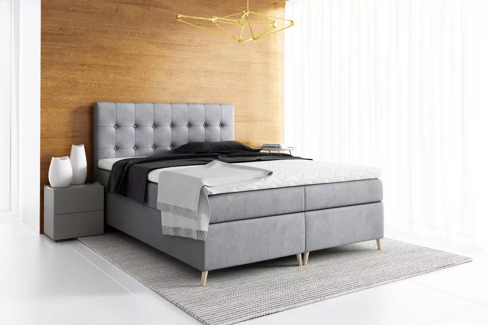 Gulta Avanti Boxspring Premium Standard Guļamvietas platums: 200 cm, Guļamvietas garums: 200 cm, · Tumši pelēks · 204 × 