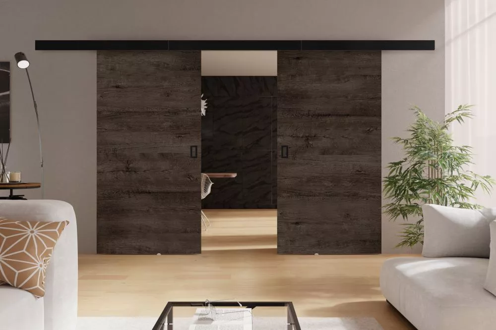 Bīdāmās durvis Werdi Duo · Tumšais osis · 212 × 205 cm