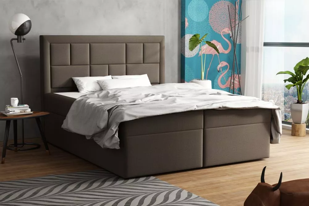 Gulta Figure Premium Standard Guļamvietas platums: 140 cm, Guļamvietas garums: 200 cm, · Brūns · 142 × 210 × 120 cm