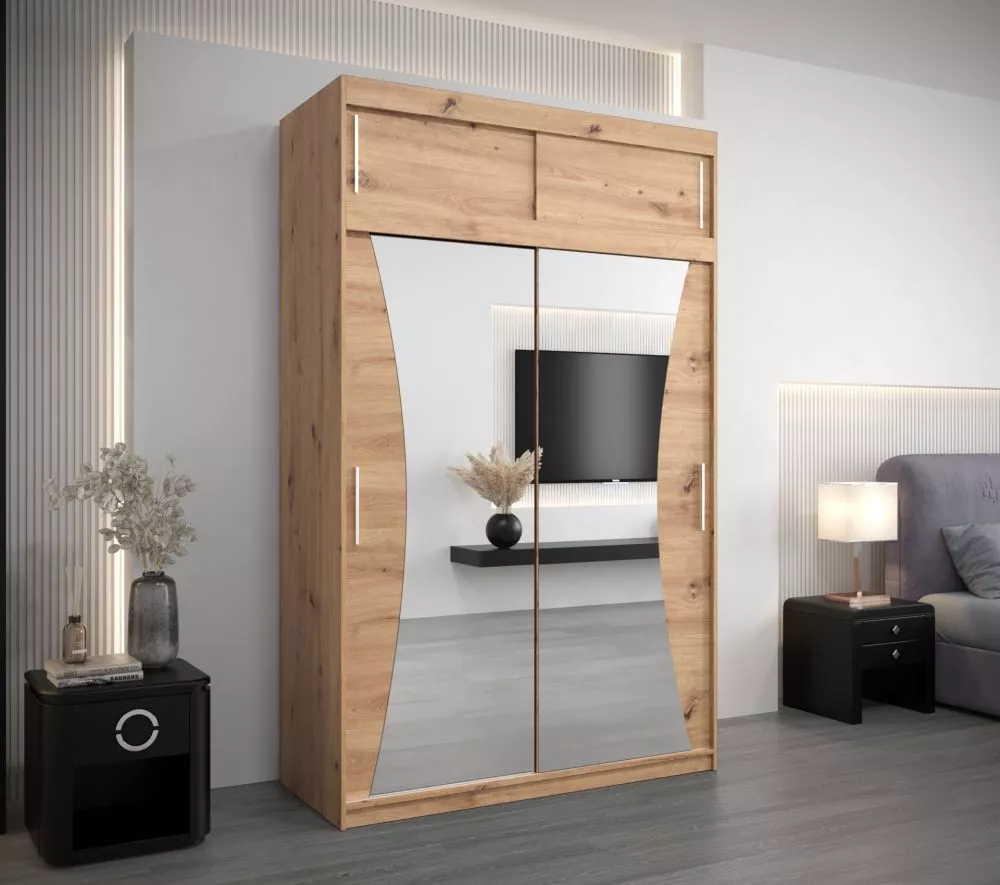 Skapis Monaco Premium · Ozols artisan · 150 × 62 × 240 cm