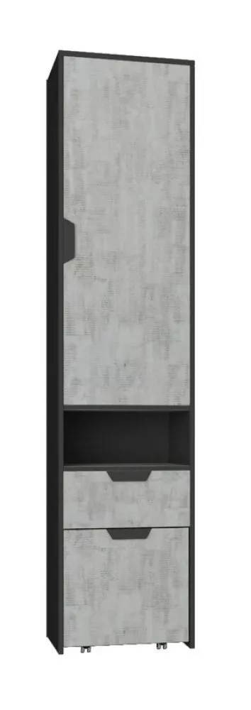 Sekcija Nano 3 · Grafīts + enigma · 45 × 40 × 195 cm