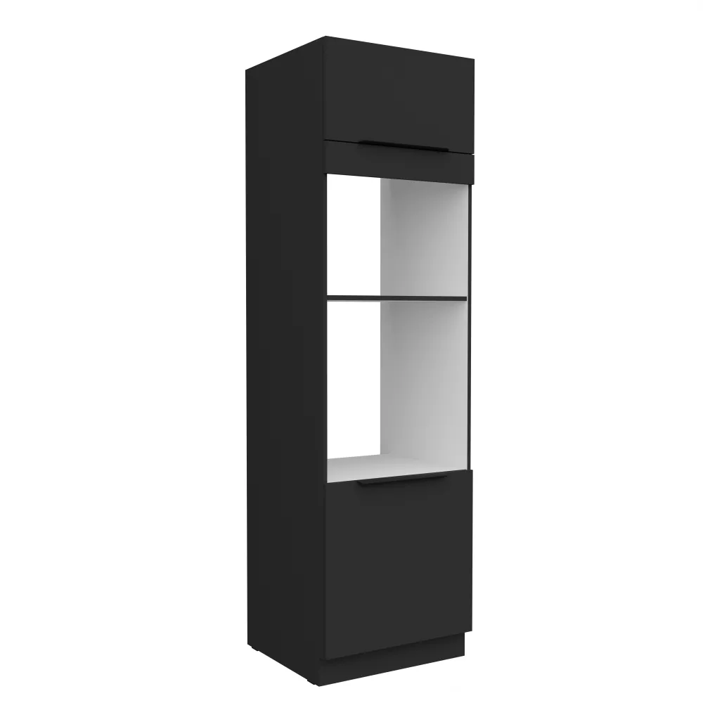 Virtuves skapis Aria Black 60 DPM-210 2F