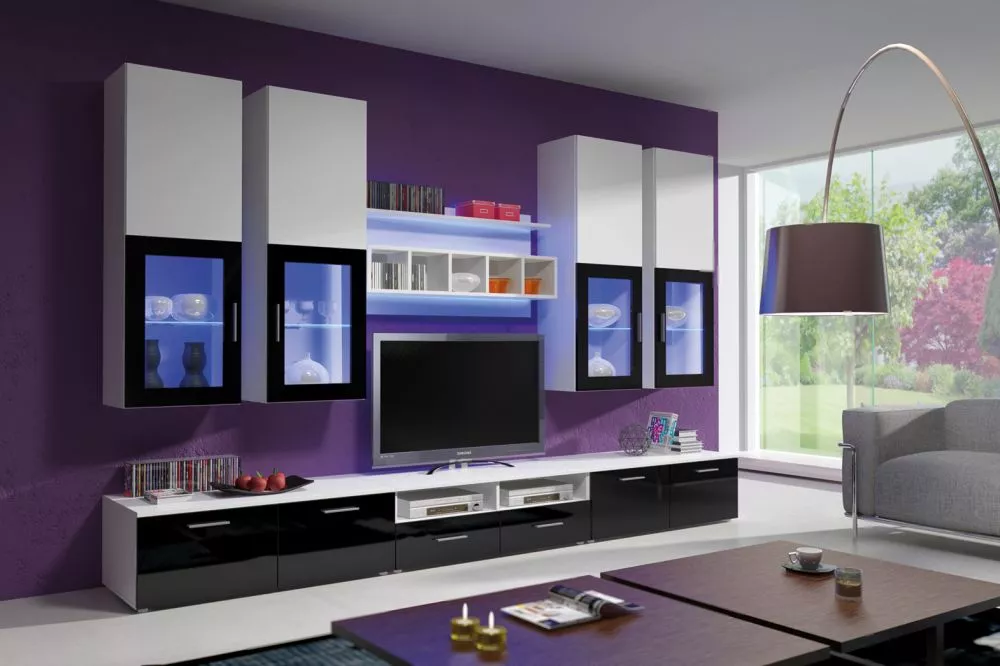 Sekcija Alfa ar LED Korpusa krāsa: balts, · 300 × 42 cm