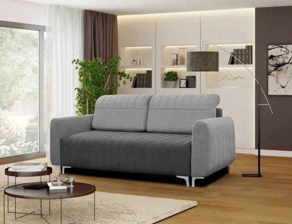 Dīvāns Alaska standard · Tumši pelēks + pelēks · 100 × 250 × 96 cm