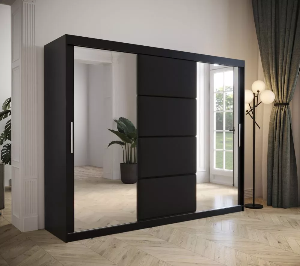 Skapis Tapi Black · 250 × 62 × 200 cm